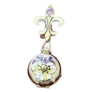 RARE VINTAGE CORO FOUR PHOTO LOCKET BROOCH